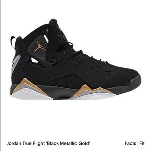 Jordan True Flight Black Metallic Gold (USED)